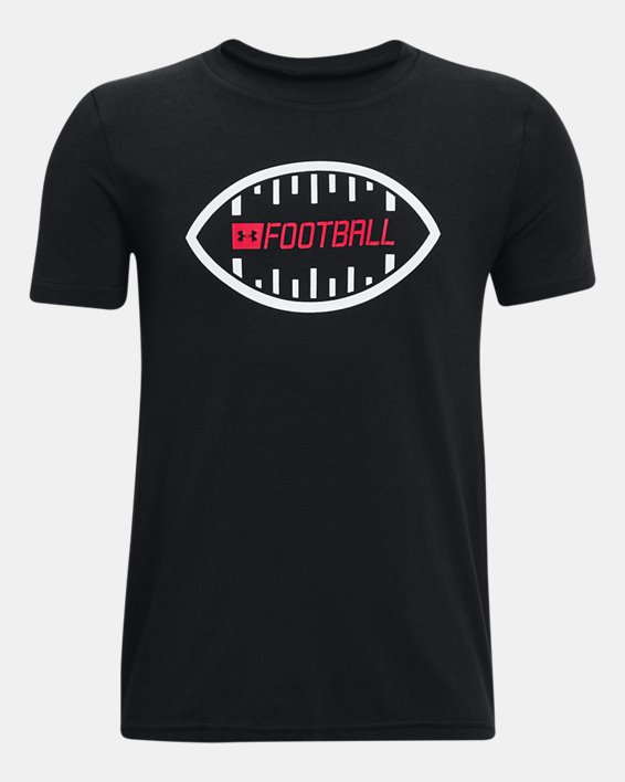 Boys' UA Football Logo T-Shirt, Black, pdpMainDesktop image number 0